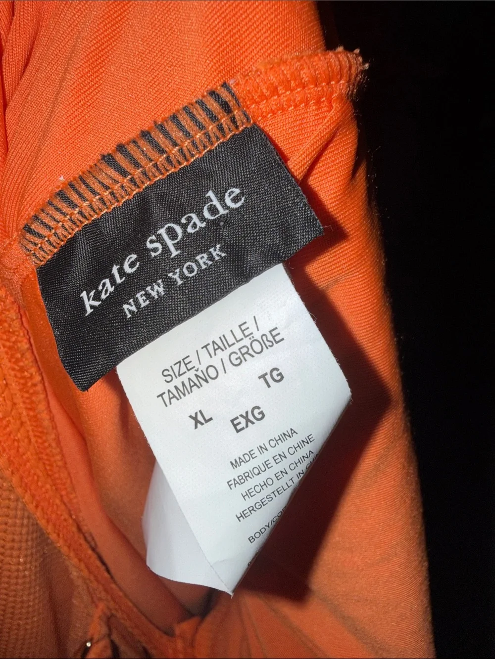 kate spade Bright Orange Scallop One-Piece Swimsuit